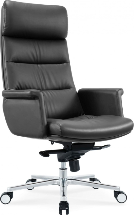 Кресло руководителя Cactus CS-LBK-AMSTERDAM, кожа, до 120кг, черный