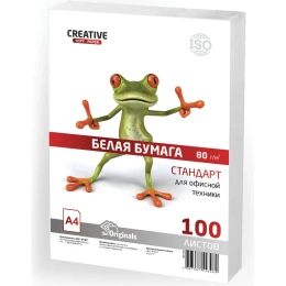 Бумага офисная CREATIVE А4, СТУДЕНЧЕСКАЯ, 80 г/м2, 100 л., 100 110520