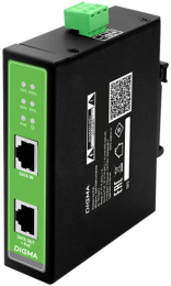 Инжектор PoE Digma DNP30W48GDXM 10/100/1000BASE-T 30Вт 37-57В DC
