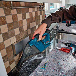 Строительный пылесос Bosch GAS 12 V Solo без АКБ и ЗУ уборка: сухая синий