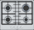 Встраиваемая газовая панель BOSCH Serie 4, газовая варочная панель, 60см, нержавеющая сталь, 4 конфорки,1 конфорка повышенной мощности, составные чугунные решетки, газ-контроль, автоматический электроподжиг, сделано в Испании PGP6B5O93R