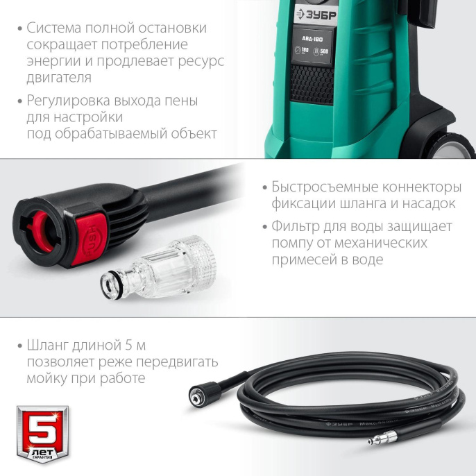 Мойка высокого давления Зубр АВД-180