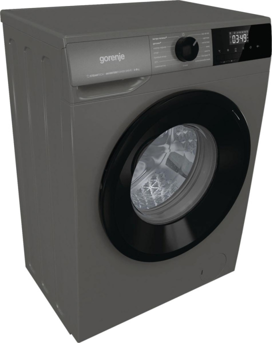 Стиральная машина Gorenje WNHPI84AS/AR, с фронтальной загрузкой, 8кг, 1400об/мин, с паром, инверторная
