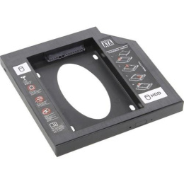 ORIENT UHD-2SC12PL, Шасси для 2.5" SATA HDD для установки в SATA отсек оптического привода ноутбука 12.7 мм, пластик 30843