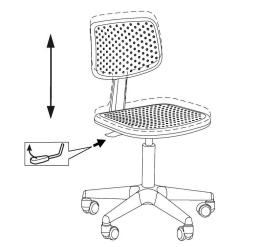 Кресло детское Бюрократ CH 200, пластик, до 80кг, белый
