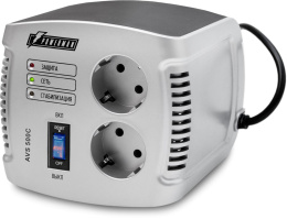 Стабилизатор напряжения Powerman AVS-500C 500ВА/280Вт, LED, 2 Schuko, точность 10%, настольный/настенный 6090625 