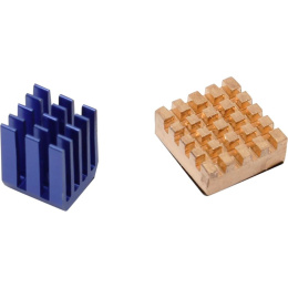 Набор радиаторов ACD RA207 Golden 14x12x5mm + Blue 9x9x12mm Heat Sink set for Raspberry Pi3 B, Pi3 B+, Pi4
