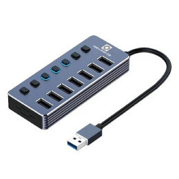 5bites Концентратор HB37-313SL USB3.0 - 7*USB3.0 / AL / SILVER
