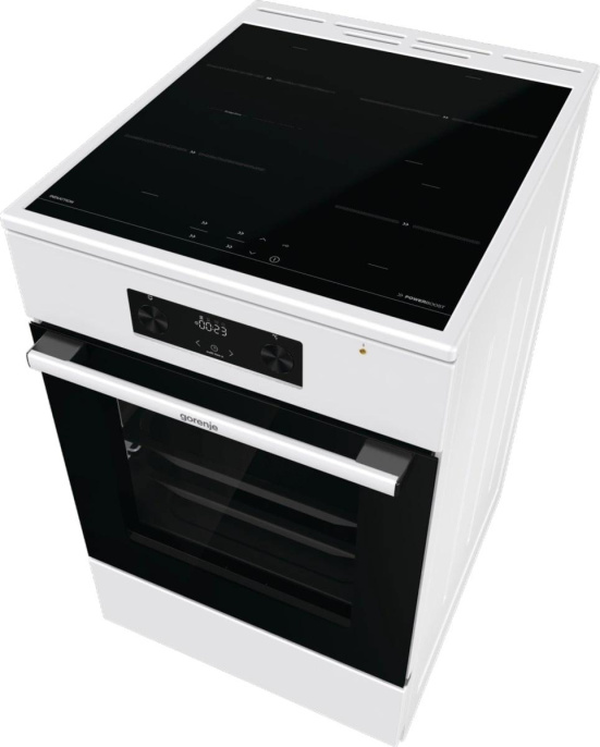 Электрическая плита Gorenje GEIT5C60WPG, стеклокерамика, электрическая, без крышки, белый