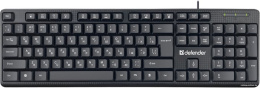 Клавиатура проводная DEFENDER Daily Дейли HB-162 RU черный USB, 104 клавиши 45162