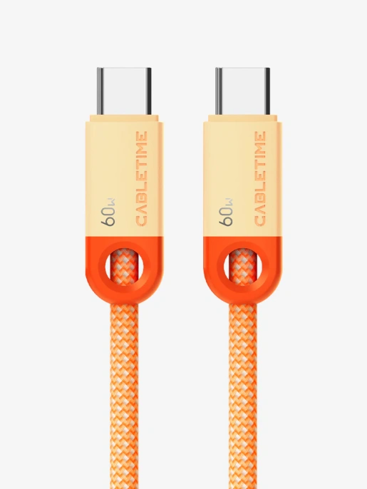 Кабель USB CABLETIME CUP5L (CT-CM60-POR2) апельсин, 2 м, 60 Вт