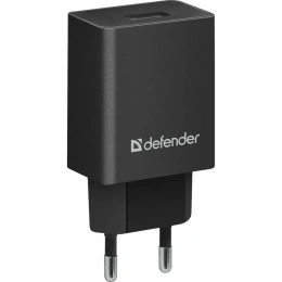 Сетевой адаптер Defender EPA-10 черный, 1xUSB, 5V/2.1А, пакет 83572
