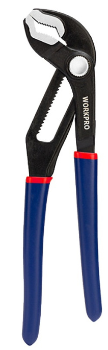 Клещи переставные WorkPro WP231086 200мм быстрорегулируемые, V-образный захват, универсальны: подходят для захвата круглых, плоских, квадратных, шестигранных форм, материал: хромованадиевая сталь, твердость материала ручек и основания HRC35_42, закалка г