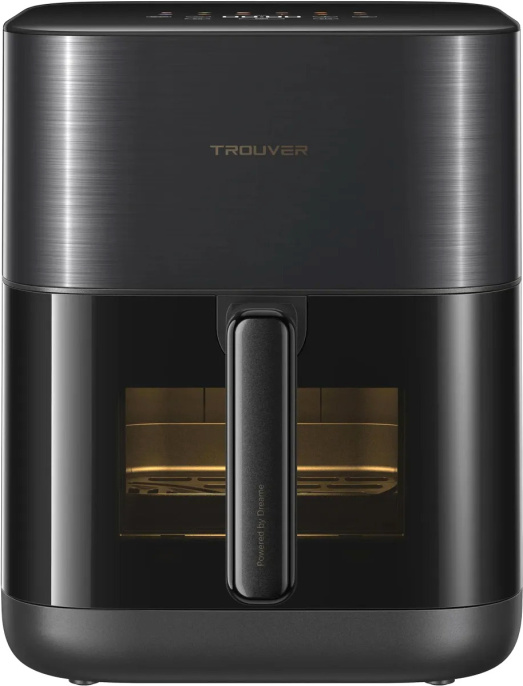 Аэрофритюрница Dreame Trouver Air Fryer FD10 Pro Black VFF12A двойная система HeatSync™, циркуляция горячего воздуха при температуре 360° C, металлическая внутренняя поверхность, объем 6 л