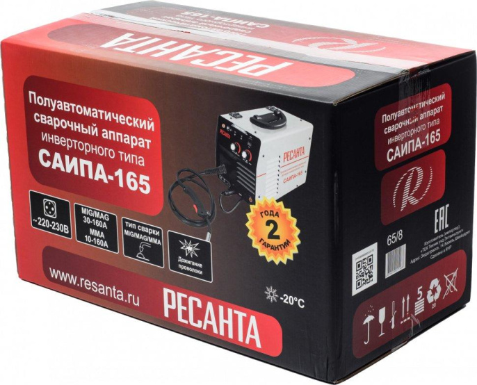 Сварочный полуавтомат Ресанта САИПА-165, инвертор [65/95]