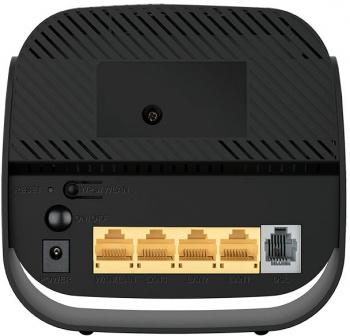 Wi-Fi роутер D-Link DSL-2640U/R1A, Wi-Fi 4, N150, 2.4ГГц, 4 LAN, 1 WAN/LAN, ADSL2+ AnnexA/L/M , черный