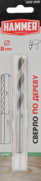 Сверло Hammer Flex 202-205, по дереву, 8мм, цилиндрический, 1шт