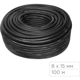Шланг пневматический 8x15 мм, 100 м, резиновый МАСТАК 683-08100
