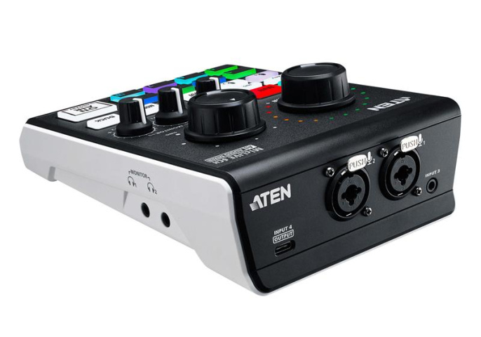 Коммутатор-многоканальный ATEN UC8000-AT AV-микшер, входы:2xXLR-3-31/TRS;1/8” TRRS;USB-C, выходы:1/8” TRRS;2x1/8” TRRS headphones;USB-C,,[ATEN UC8000-AT]