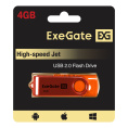USB-флеш накопитель ExeGate Jet 4GB оранжевый USB2.0, 480Mbps, пластик/металл EX302033RUS