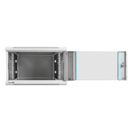 Шкаф телекоммуникационный 19" настенный 6U ExeGate EC-WM-6U.450.G.GREY (19”, 6U, 600x450x370mm (ШхГхВ), передняя дверь закаленное стекло, съемные боковые панели, пыле- и влагозащита IP23, светло-серый RAL 7035) EX298599RUS