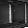 Шкаф телекоммуникационный 19" настенный 6U ExeGate EC-WM-6U.450.G.BLACK (19”, 6U, 600x450x370mm (ШхГхВ), передняя дверь закаленное стекло, съемные боковые панели, пыле- и влагозащита IP23, черный RAL 9004) EX298605RUS