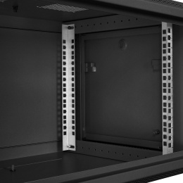 Шкаф телекоммуникационный 19" настенный 6U ExeGate EC-WM-6U.450.G.BLACK (19”, 6U, 600x450x370mm (ШхГхВ), передняя дверь закаленное стекло, съемные боковые панели, пыле- и влагозащита IP23, черный RAL 9004) EX298605RUS