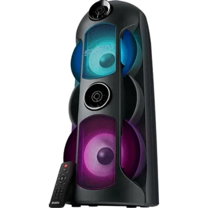 SVEN АС PS-720, черный 80 Вт, TWS, Bluetooth, FM, USB, microSD, LED-дисплей, 4400мА*ч