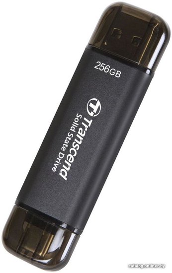 Внешний накопитель Transcend ESD310 256GB TS256GESD310C SSD, USB 3.2 Gen2 10 Гбит/с , металл/пластик, цвет черный