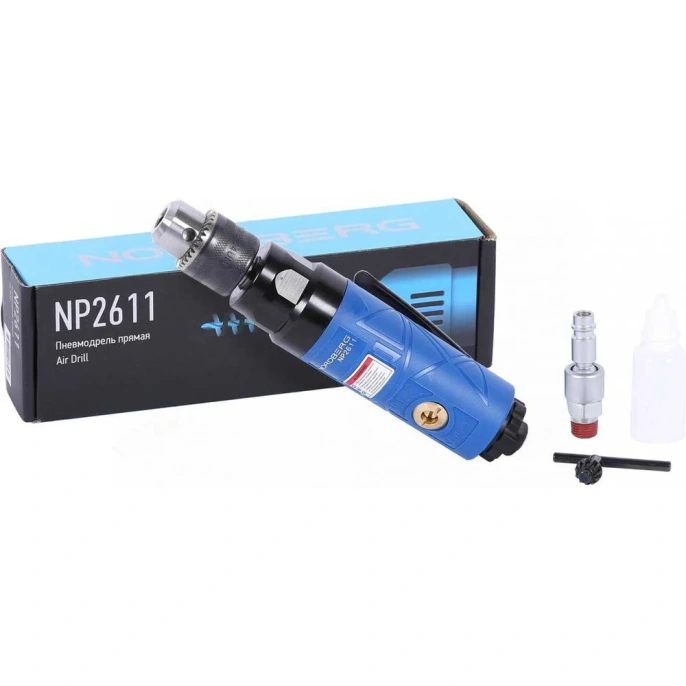 Пневмодрель прямая NORDBERG диам. сверла до 10 мм NP2611
