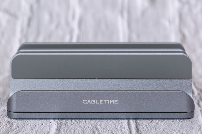 Вертикальная подставка CABLETIME CS14G (CT-VLP02-AG) для ноутбука, серый