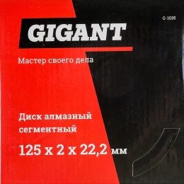 Диск алмазный сегментный (125x2x22.2 мм) Gigant G-1035