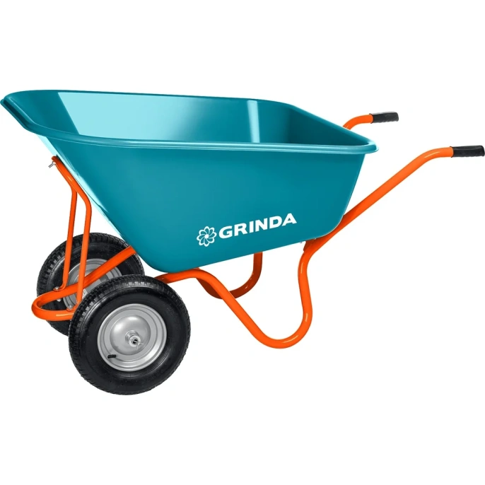 Садовая тачка с кузовом увеличенного объема Grinda Gp-1 260 л, ударопрочный пластиковый кузов 422401