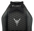 Кресло игровое Knight Neon черный соты экокожа с подголов. крестов. металл (KNIGHT NEON CARBON)