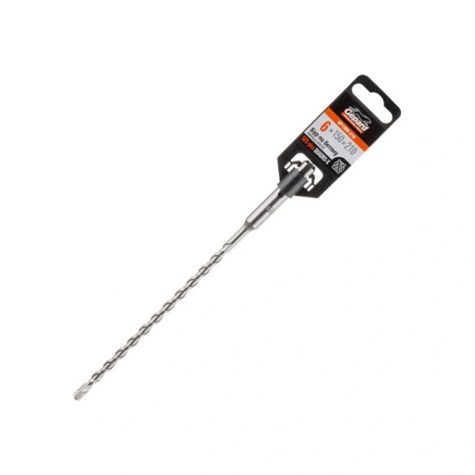 Бур сверло 6x150x210 мм, SDS-plus, Quadro-x Gepard GP1206-210