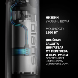 Блендер погружной Polaris Cube PHB 1589AL 1500Вт черный/серебристый