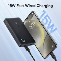 Внешний аккумулятор Baseus P1008210C123-00 EnerFill FP11 Power Bank 10000mAh 15W Cosmic Black (Includes Simple Type-C to Type-C Cable 20V/3A 30cm) PPAP-1015-2