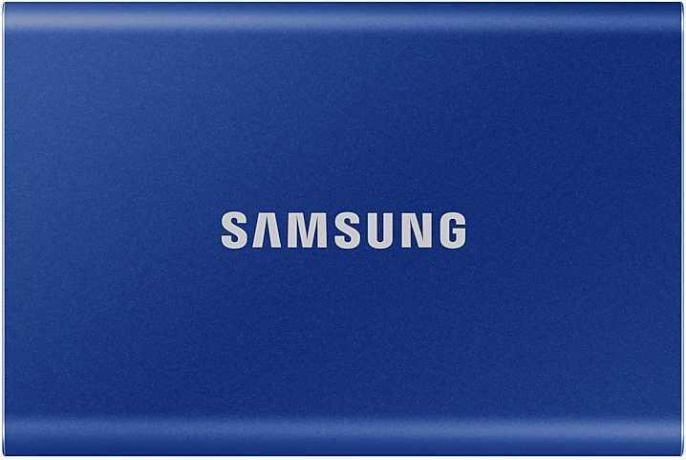 Внешний накопитель Samsung T7 2TB MU-PC2T0H/WW (синий) USB-C, запись - 1000МБ/с, чтение - 1050МБ/с