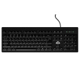 Клавиатура/ Клавиатура БЕШТАУ КЛ104РУ SG 104 клавиши, USB, 1,8 м, цвет русской/латинской раскладки Белый/Белый, лазерная гравировка, черная / МИНПРОМТОРГ МПТ