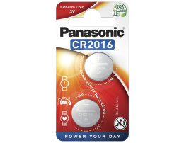Батарейка Panasonic Lithium CR2016 BL2 (CR-2016EL/2B) (литиевый электролит, напряжение: 3 В, емкость: 90 мА·ч)