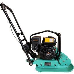 Виброплита GIKS 80 кг, двигатель Dinking G200F 6л.с., колеса PC90D