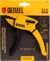 Щипцы для зачистки электропроводов Denzel сечением 0,2-6 мм2, функция обрезания проводов 17741