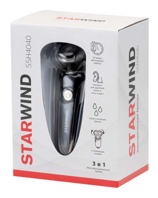 Электробритва STARWIND SSH 4040,  черный