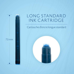 Картридж Waterman Standard S0110910 Mysterious Blue чернила для ручек перьевых 8шт