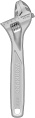 Ключ разводной WorkPro WP272008 250мм (хром-ванадиевая сталь, максимальная ширина зажима: 24 мм)