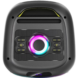 RITMIX SP-770B черный {Bluetooth, FM-радио, RGB-подсветка, AUX, USB, microSD до 32 Гб, MP3 , дисплей: LED, до 6 часов, вход: Jack 6.3 мм, Jack 3.5 мм, USB, 3600 мАч, 3.7 В, USB Type}