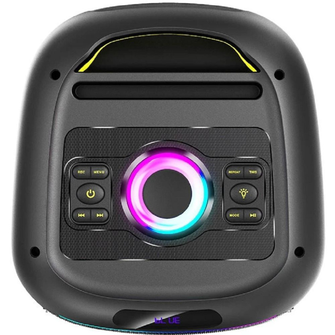 RITMIX SP-770B черный {Bluetooth, FM-радио, RGB-подсветка, AUX, USB, microSD до 32 Гб, MP3 , дисплей: LED, до 6 часов, вход: Jack 6.3 мм, Jack 3.5 мм, USB, 3600 мАч, 3.7 В, USB Type}