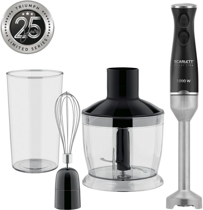 Блендер Scarlett Silver Line SC-HB42F73, погружной, черный