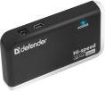 Хаб (разветвитель) Defender Quadro Infix, черный [83504]
