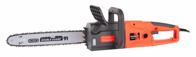Электропила PATRIOT ES2016 [220301510] {2000 Вт, продольное расположение двигателя, шина Oregon 16" 40см , цепь Oregon 3/8", 1.3мм, 57зв}